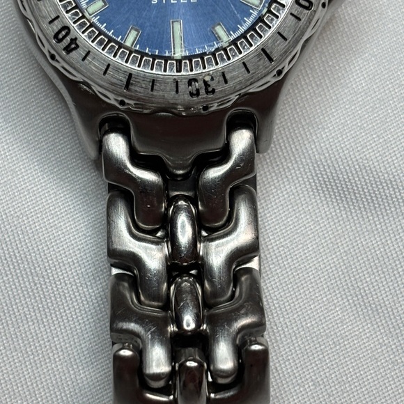 Fossil Steel Women's Wristwatch Stainless Steel Blue Date FS-2593 100 Meters - Picture 2 of 11